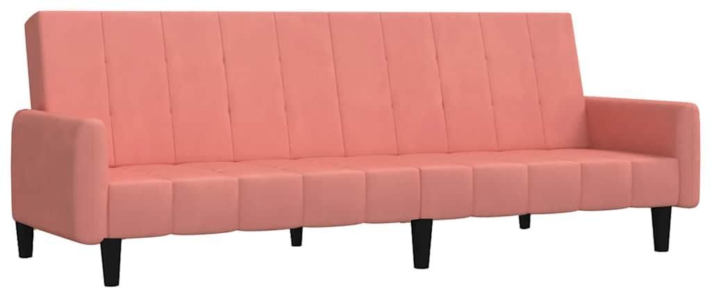 vidaXL Schlafsofa 2-Sitzer Rosa Samt