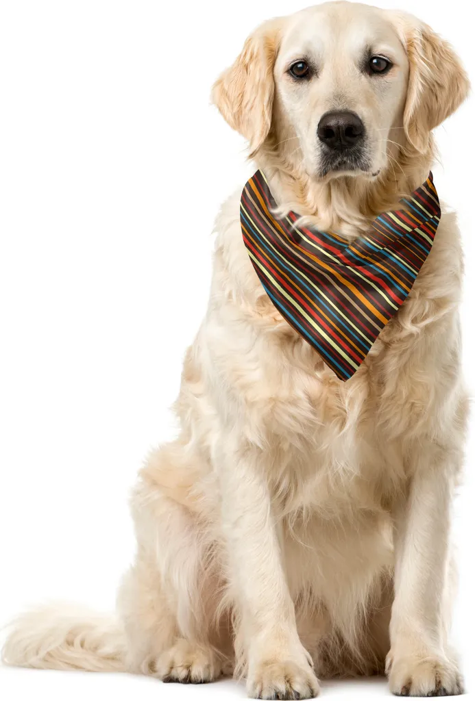 Accessorio Pet Style: Bandana Multicolore Righe ABAKUHAUS 40x40cm
