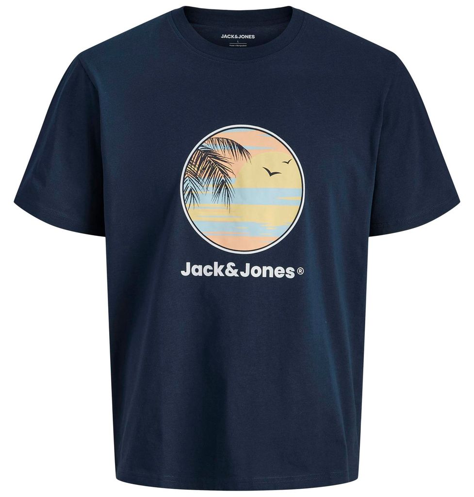Jack&Jones Übergrößen T-Shirt Print navy JJPERRY