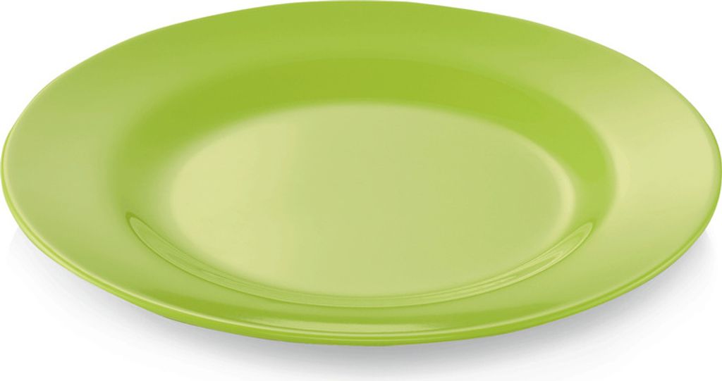 12x Teller flach Ø 20 cm Melamin grün bruchfest