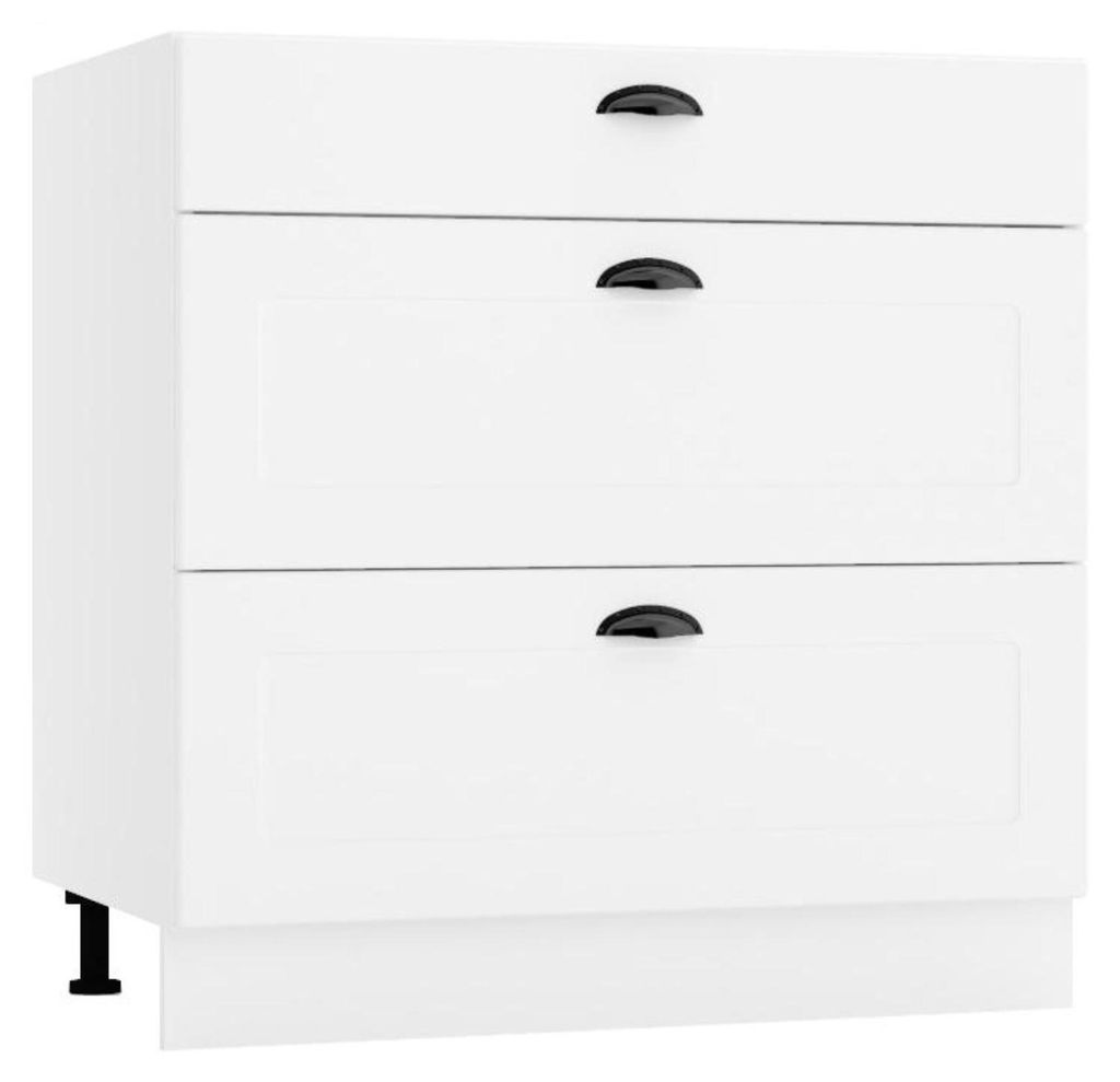 Küchenunterschrank 3 Schubladen - 80 cm - Weiß - ohne Produktbild 