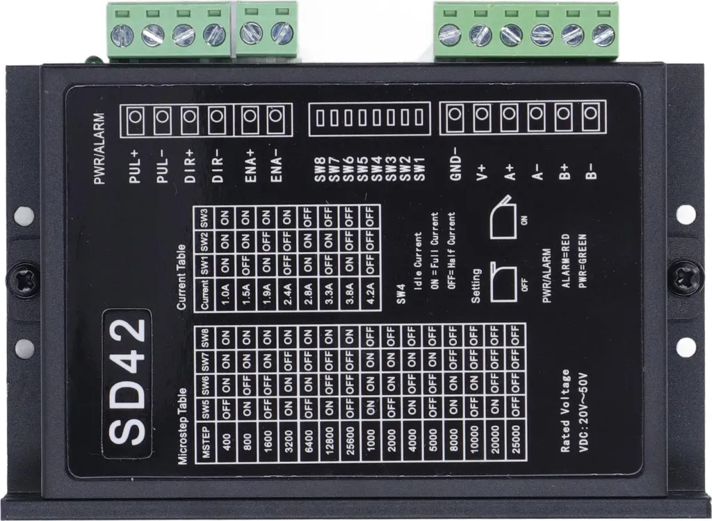Pilote moteur pas à pas pour automatisation industrielle 20-50V CC
