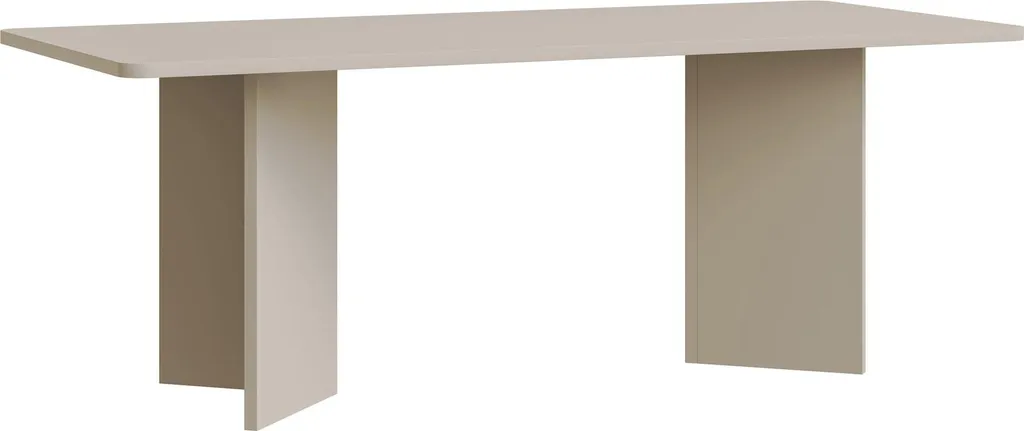 Grande table de salle à manger 10 personnes Qubeo 204cm gris cachemire