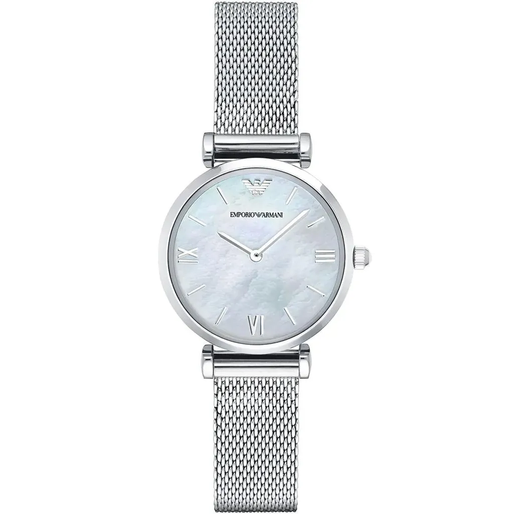 Montre femme Emporio Armani AR1955 bracelet acier et cadran nacre
