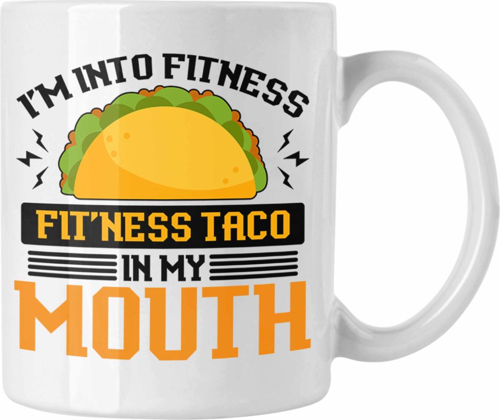 Trendation - Taco Tasse Taco-Liebhaber Geschenkidee für Taco-Fans (Weiß)