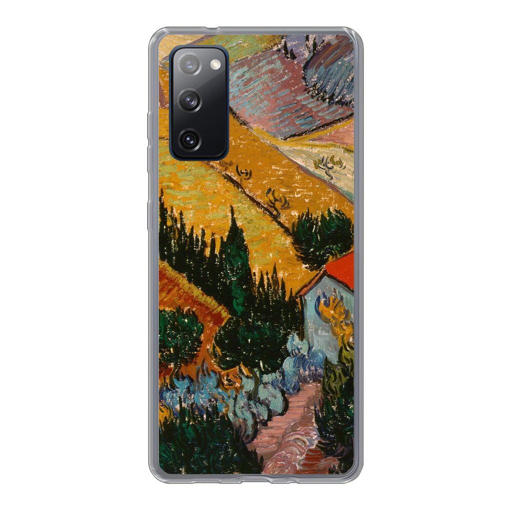 MuchoWow Handyhülle Schutzhülle Hülle für Samsung Galaxy S20 FE Landschaft mit einem Haus und einem Ackerbauern - Vincent van Gogh Silikon So...