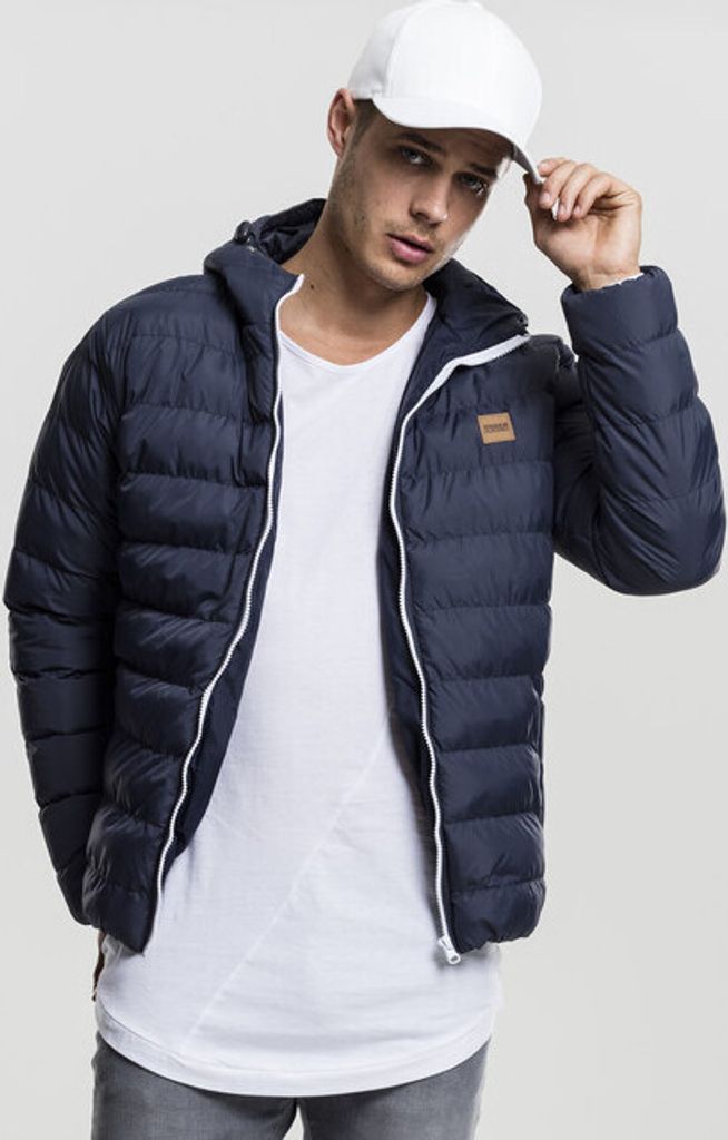 Bunda Urban Classics Basic Bubble Jacket nvy/wht/nvy - L Obrázek produktu 