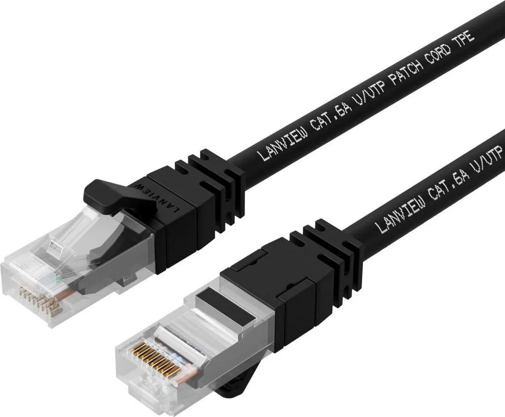 Lanview 20m Cat6A S/FTP Nero - Cavo Ethernet 10Gbps Professionale