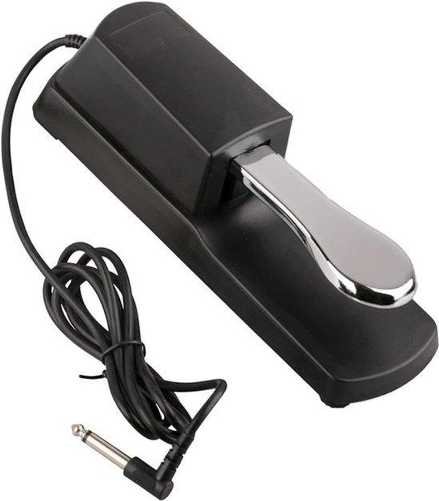 Universelles Sustain-Pedal, 6,35 mm, schwarz, für Keyboard