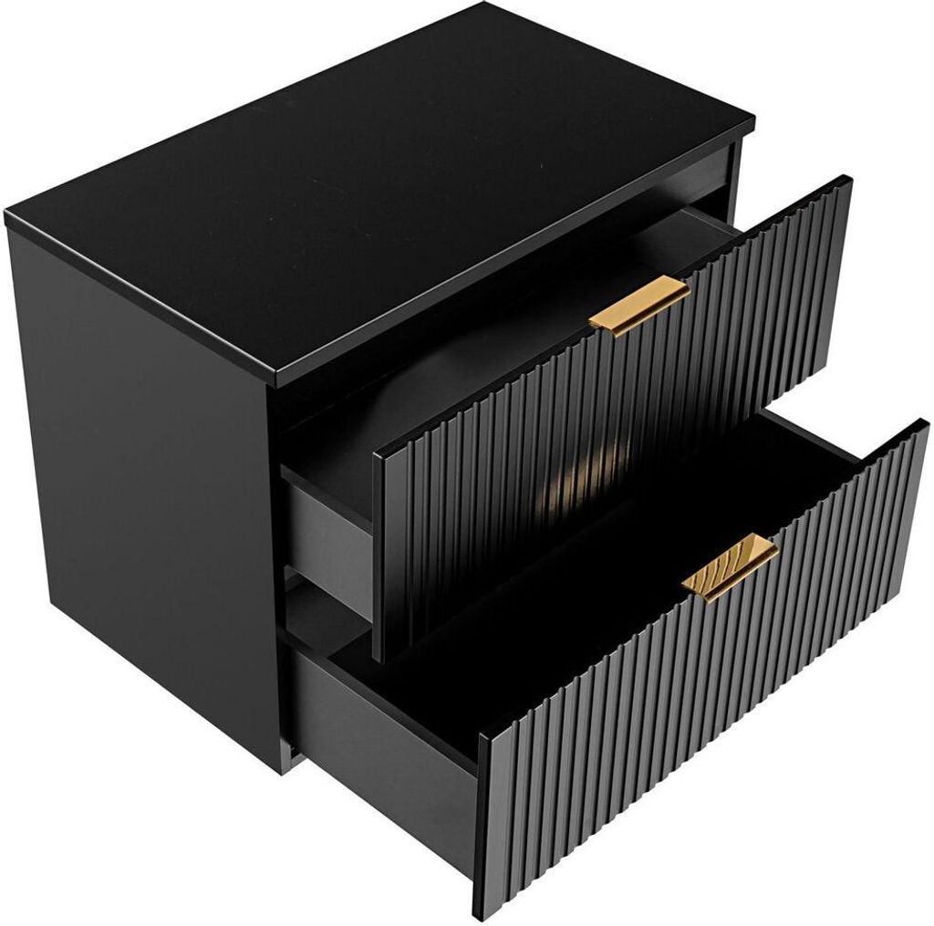 Waschtischunterschrank 80cm ADELAIDE-56-BLACK, matt schwarz Produktbild 3