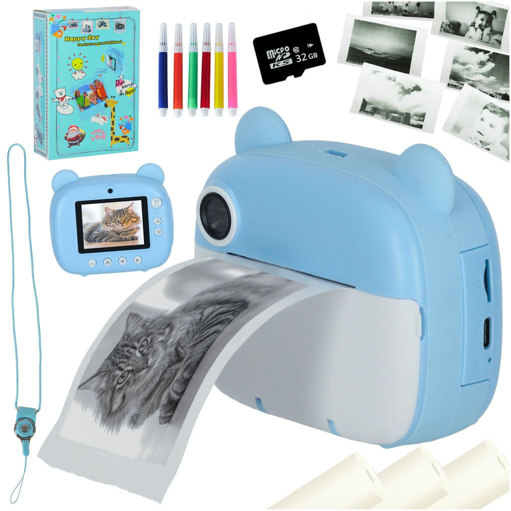Creative Corner Medvídek s okamžitým fotoaparátem pro děti Obrázek produktu 1