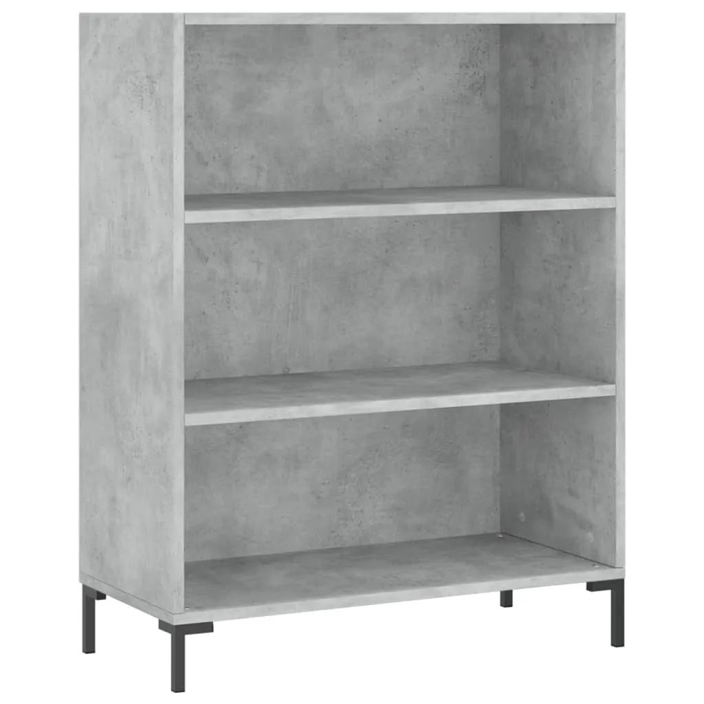 Libreria Moderna SYFAX™ Grigio Cemento 90cm - Mobile Multistrato Robusto