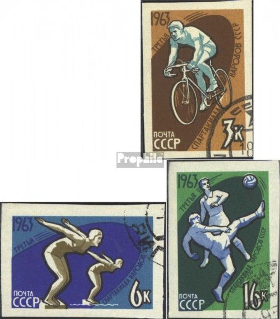 Briefmarken Sowjetunion 1963 Mi 2773B-2777B (kompl.Ausg.) Produktbild 
