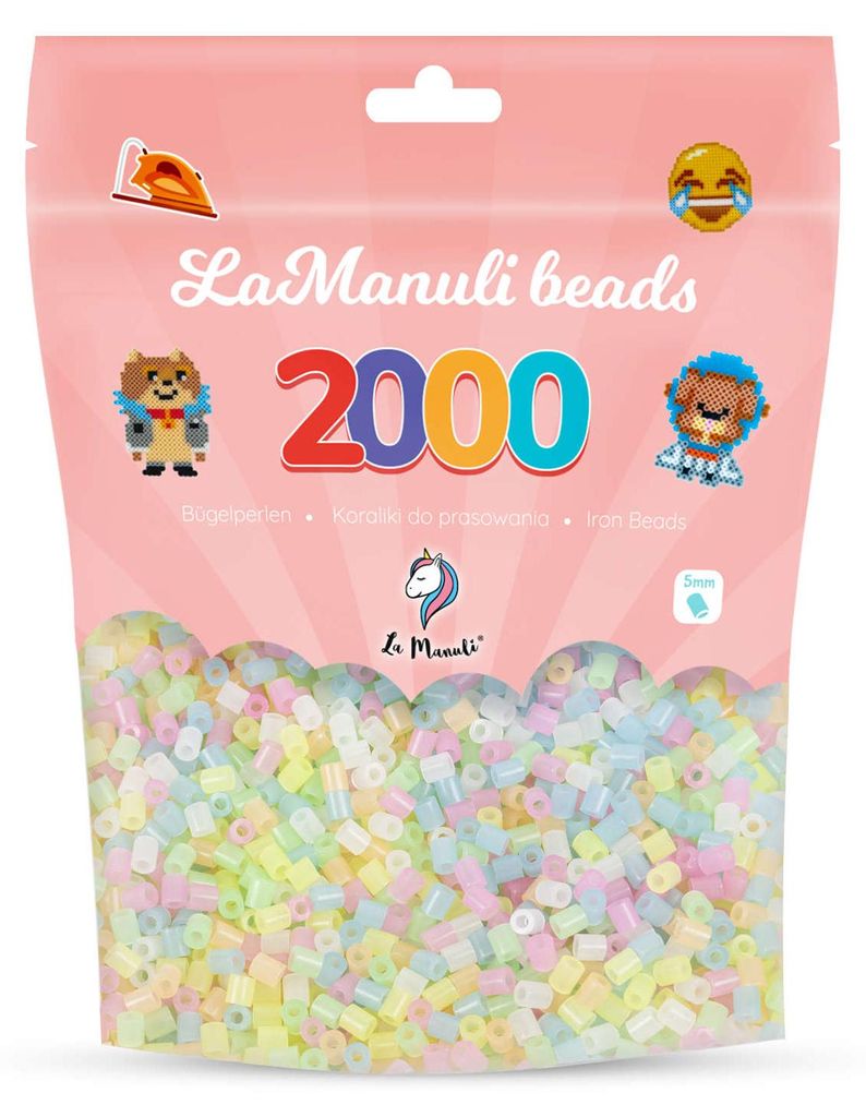 La Manuli Bügelperlen 2000 Stück nachtleuchtend 5 mm – Produktbild 
