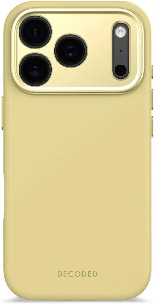Étui MagSafe iPhone 17 Pro - Coque Silicone Decoded Yuma Yellow Jaune