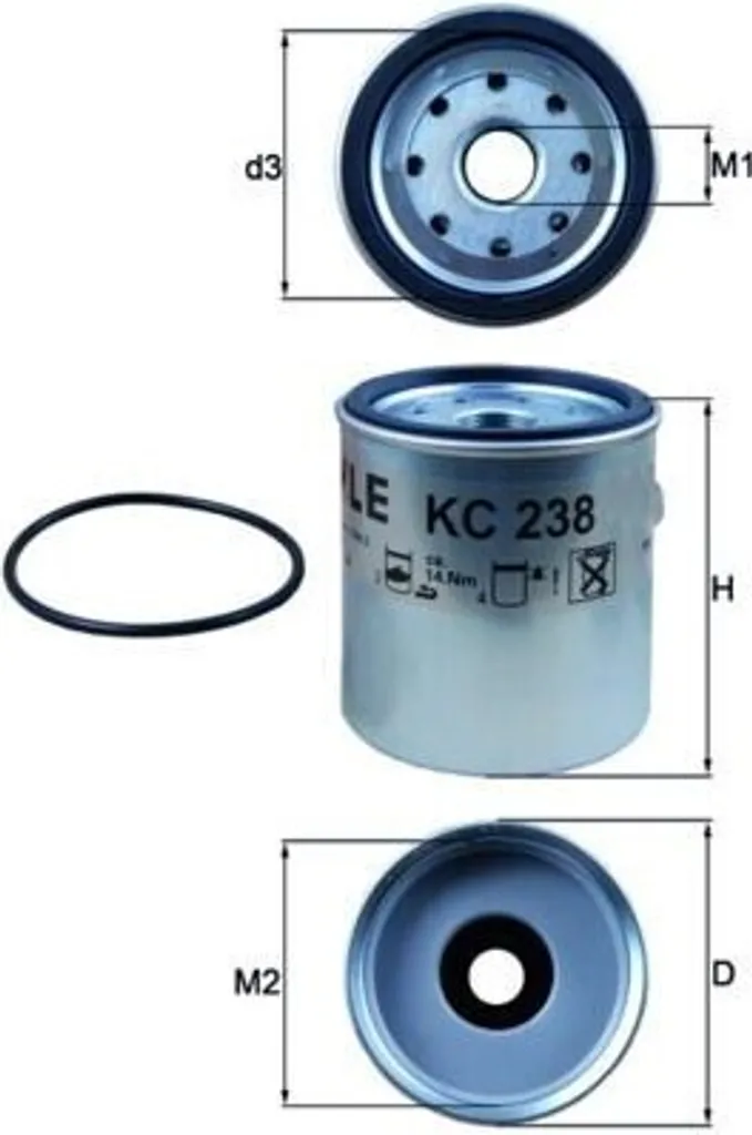 Filtre à carburant KNECHT KC 238D pour entretien périodique voiture diesel