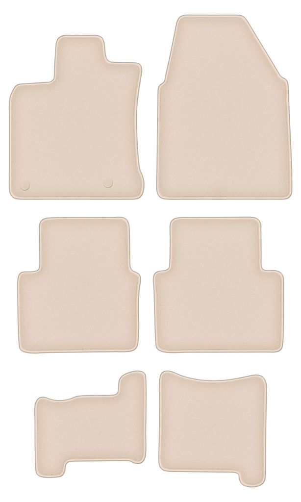 DURBAN Beige Velours-Fußmatten-Set für Nissan Qashqai +2 Produktbild 