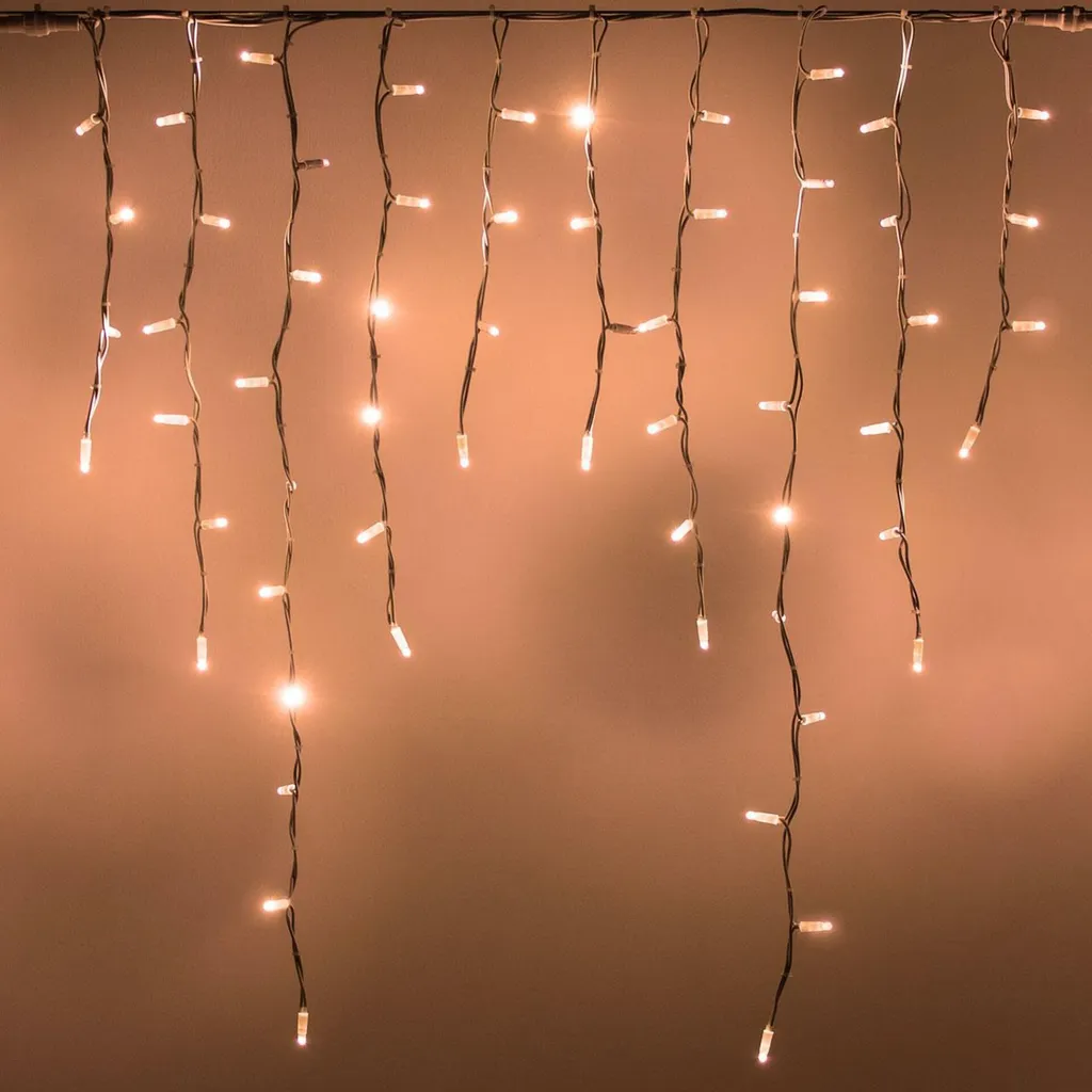 Éclairage Stalactite Extérieur 3m 180 LED Robuste pour Fêtes 230V PROFI