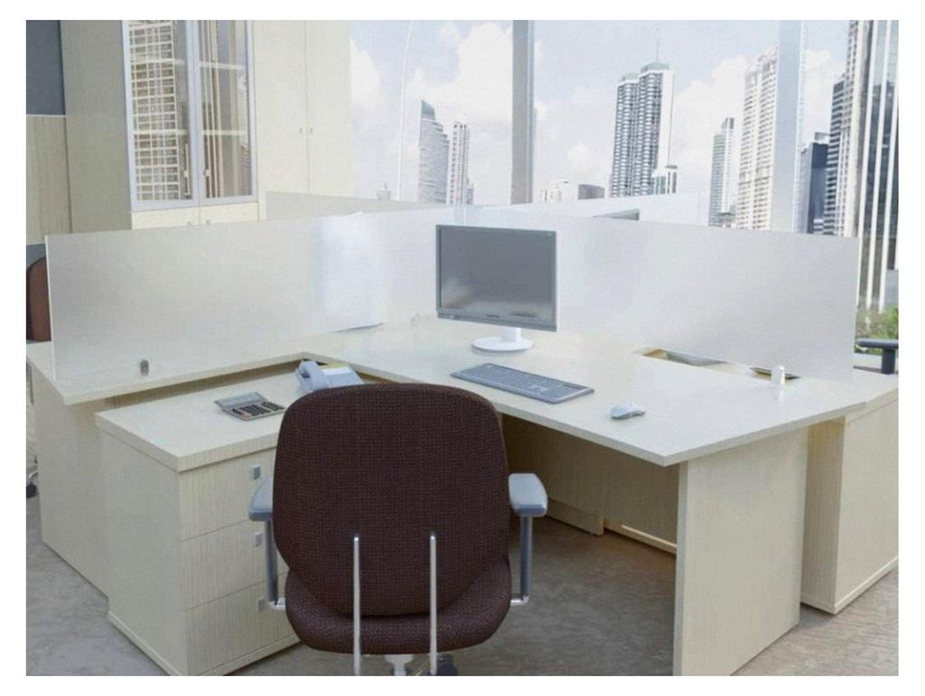 Tischtrennwand aus Echtglas für Bürotische, Akustik- und Sichtschutz, ESG Milchglas, Klarglas, Schwarzglas (130x55cm)