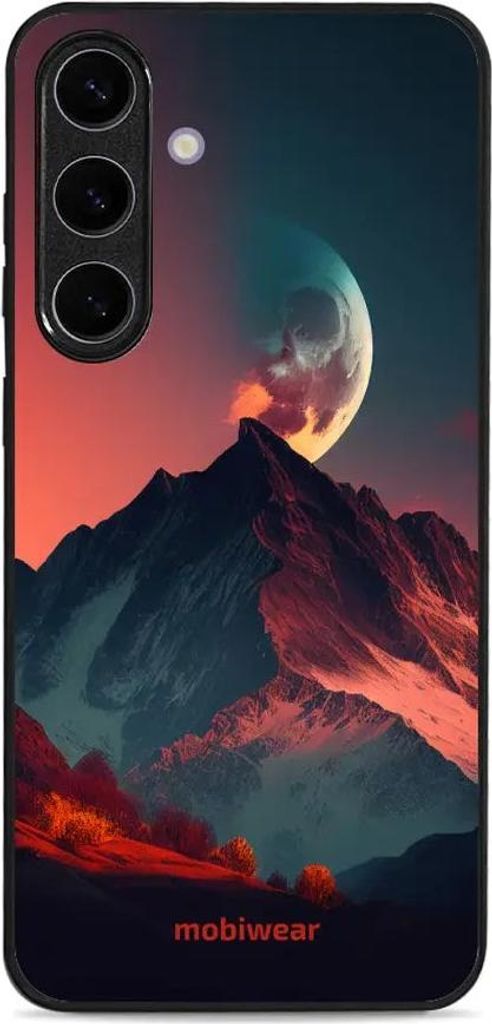 Handyhülle für Galaxy S25 Plus, Mobiwear Glossy Case, Gebirgsdämmerung