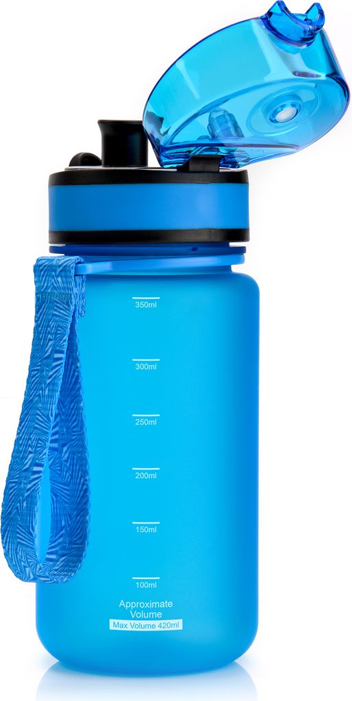 Trinkflasche Wasserflasche Sportflasche Fahrradflasche 350 ml blau