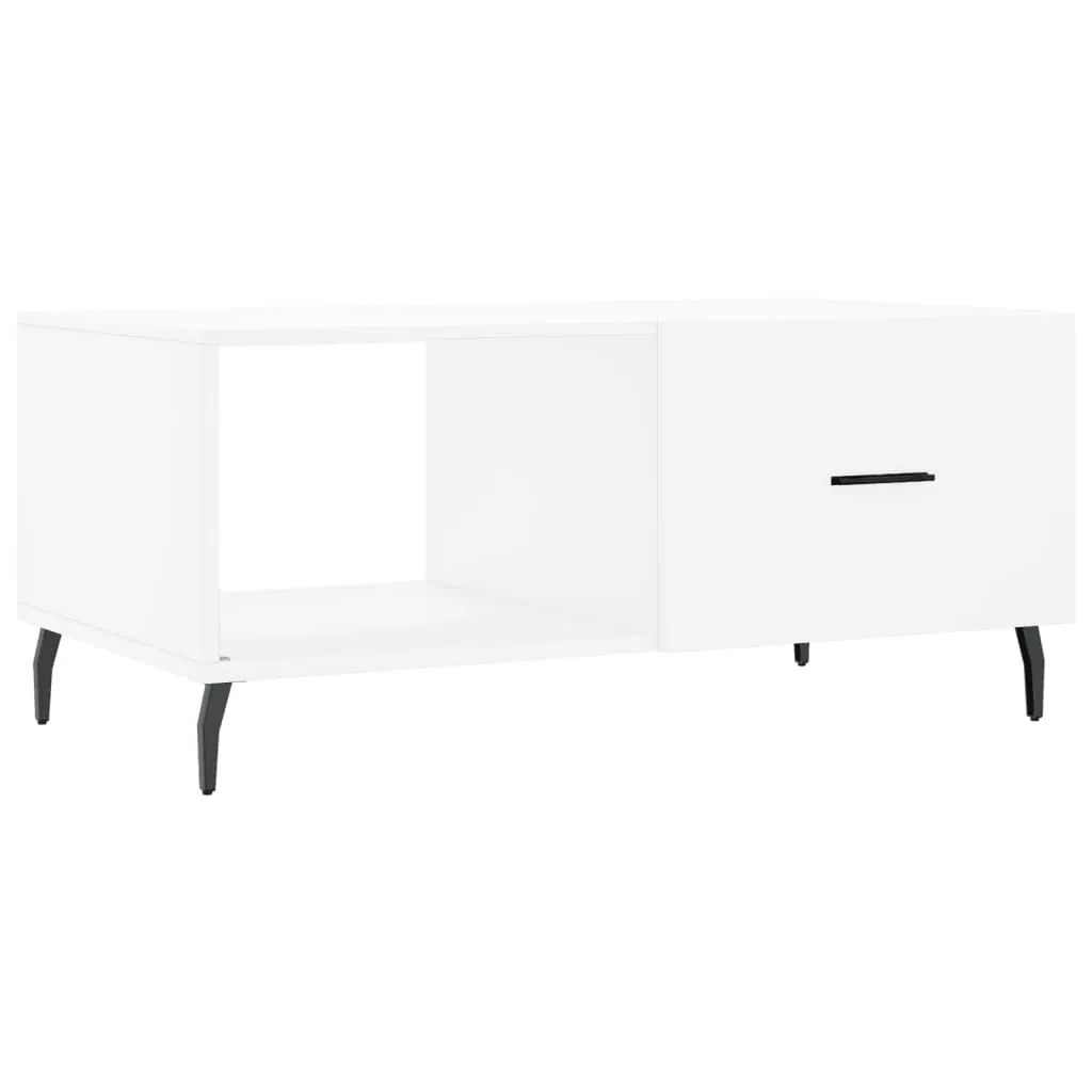 Tavolino da Salotto Bianco 90x50x40 cm SYFAX - Legno Multistrato Robusto