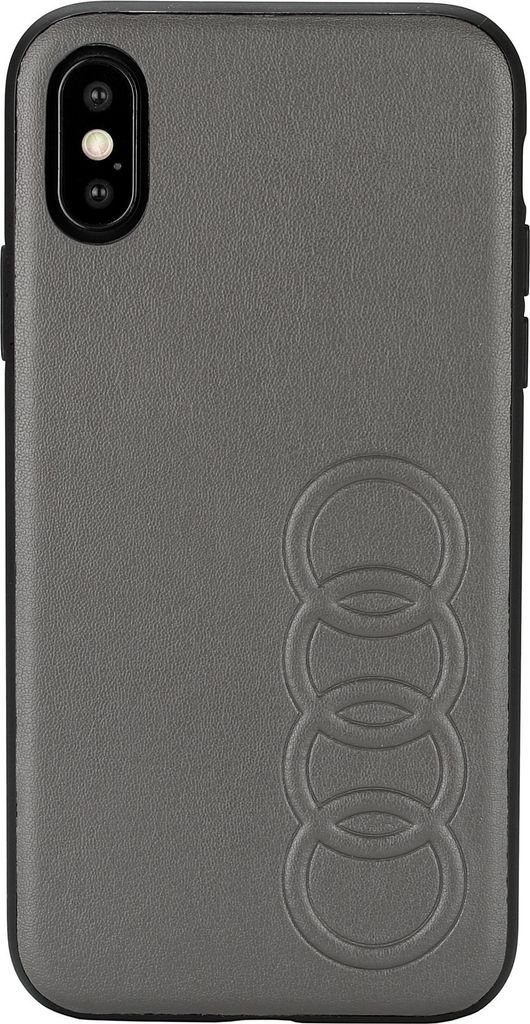 Audi back cover case Apple iPhone Xs Max TT Serie Black - Sythetic leather