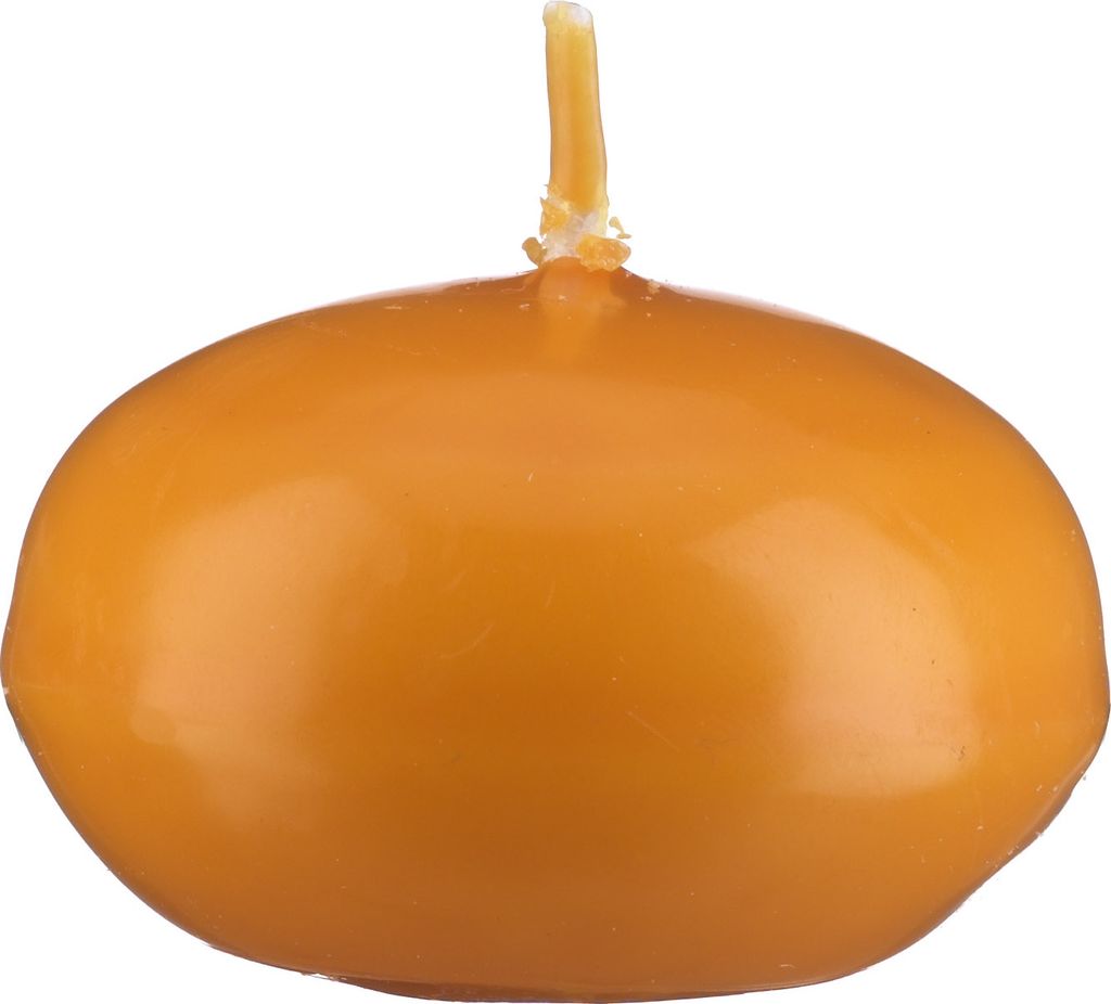 XXL Schwimmkerzen Honig Natur 3,2 x 8 cm, 8 Stück Dose