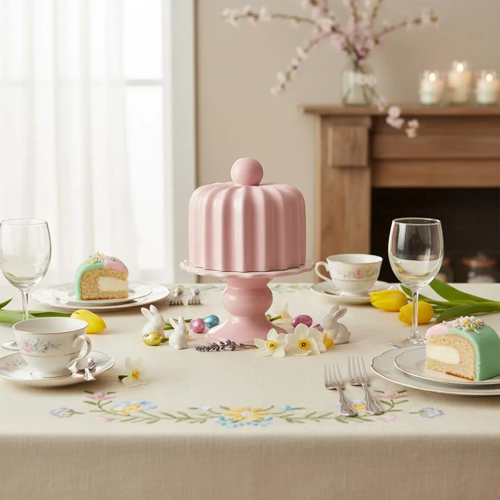 Plateau de rangement rose pour bijoux et décoration en céramique 24cm