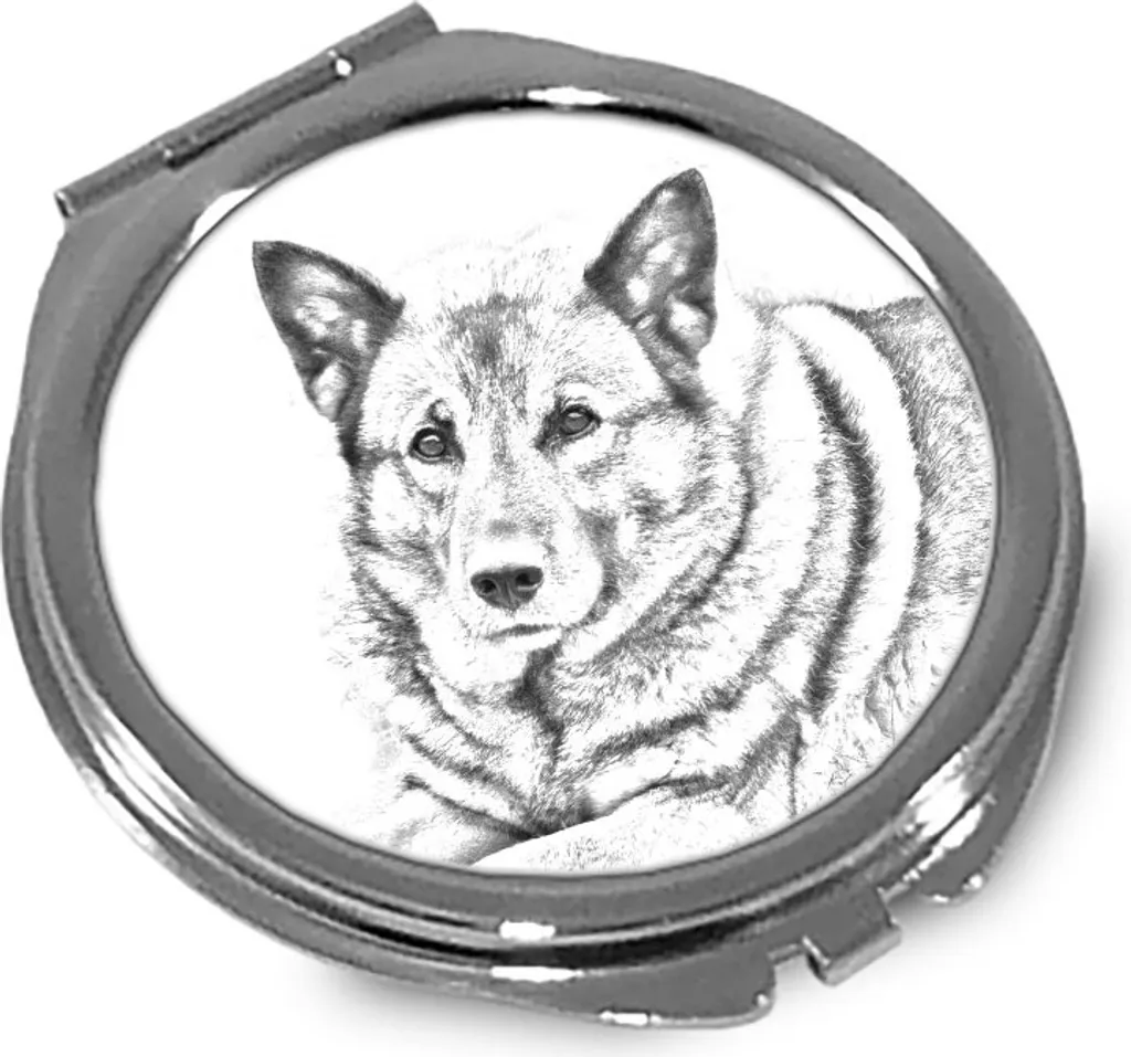 Specchietto da Borsa Norwegian Elkhound - Accessorio Chic Art Dog Logo