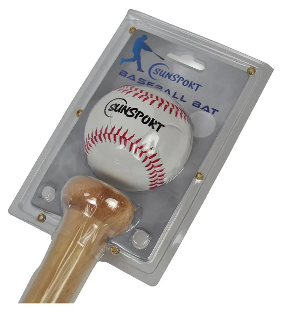 Batte de baseball pour jeu en plein air set en bois 86cm Sunsport