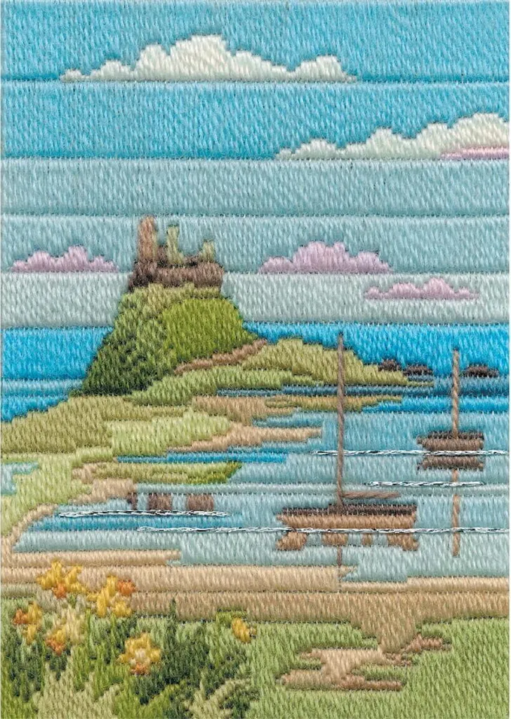 Bothy Threads DW14MLS5 Kit Punto Lungo Primavera sulla Costa 24x17cm