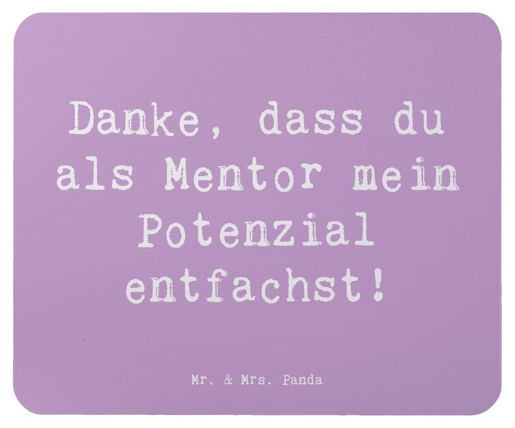 Mr. & Mrs. Panda Mauspad Spruch Mentor Potenzial - Lavendeltraum - Geschenk, Wertschätzung, pc, Weisheit, Guidance, Mouse Pad, Mousepad, computer,...