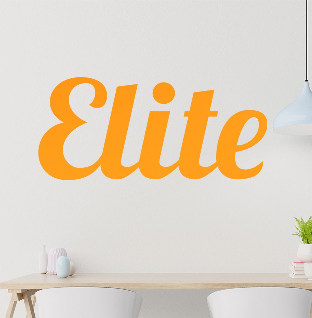 Elite Wandtattoo in 6 Größen - Wandaufkleber Wall Sticker - Dekoration, Küche, Wohnzimmer, Schlafzimmer, Badezimmer