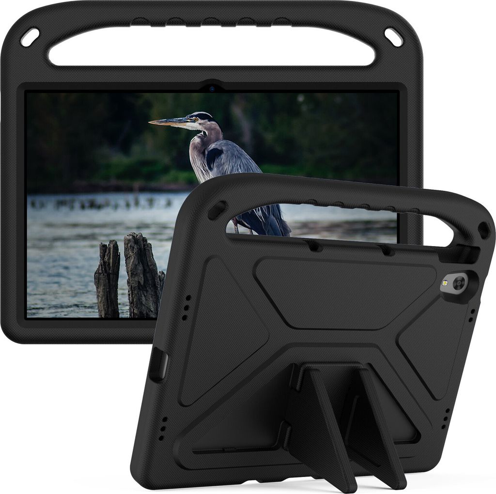Hülle für Lenovo Tab K10 / M10 Plus 2nd Gen 10,3 Zoll 2021/2020, Leichte Stoßfeste Eva Kinder Schutzhülle mit Griff und Faltbarem Ständer Schwarz
