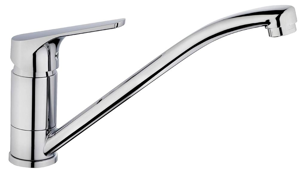 GRIFO MTP 913 CROMO Monomando de caño giratorio de fácil limpieza y aireador anticalcáreo