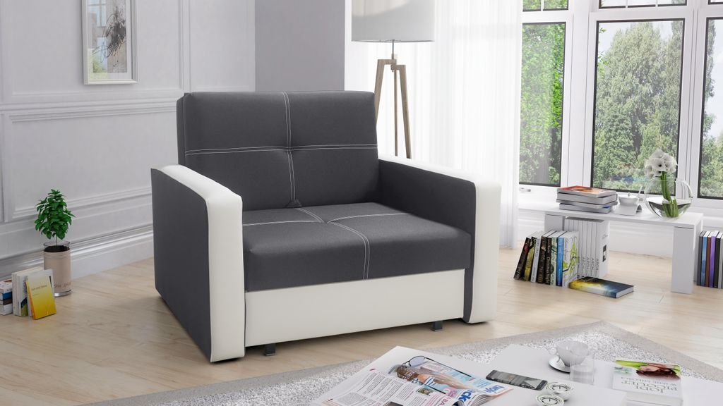 Schlafsofa Bella 1 mit Bettkasten Kol B01 Savannah 05 + Madrid 920 Iwmar Möbel