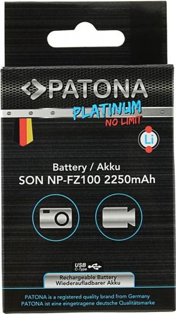 PATONA 1360, Sony, 2250 mAh, 7,2 V, Lithium-Ion (Li-Ion)