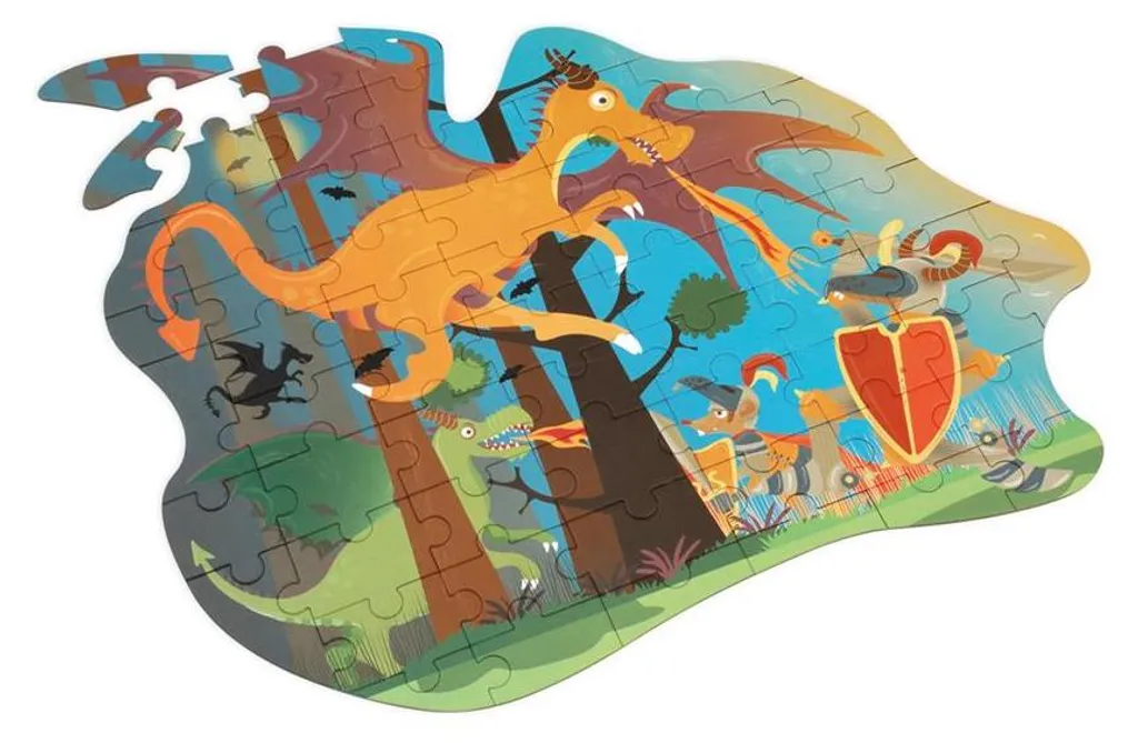 Puzzle à contours Dragon Scratch - Forme Spéciale et Couleurs Éclatantes - 4