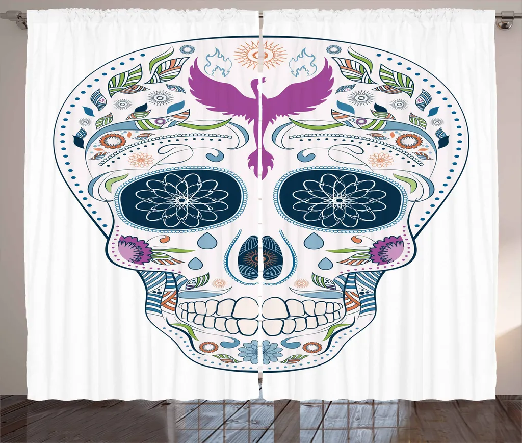Tenda Boho Chic Teschi Messicani ABAKUHAUS 280x175 Multicolore