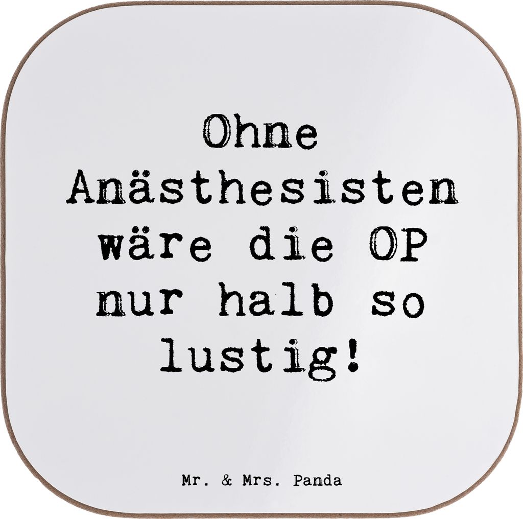 Mr. & Mrs. Panda Untersetzer für Gläser Spruch Anästhesist Produktbild 