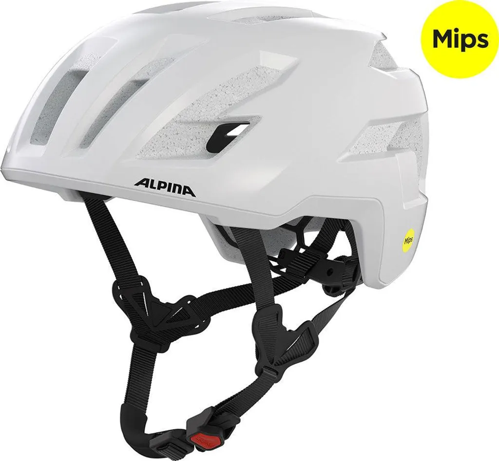 Casque Alpina Taunus Gravel Mips Blanc Brillant 52 cm pour Cyclisme