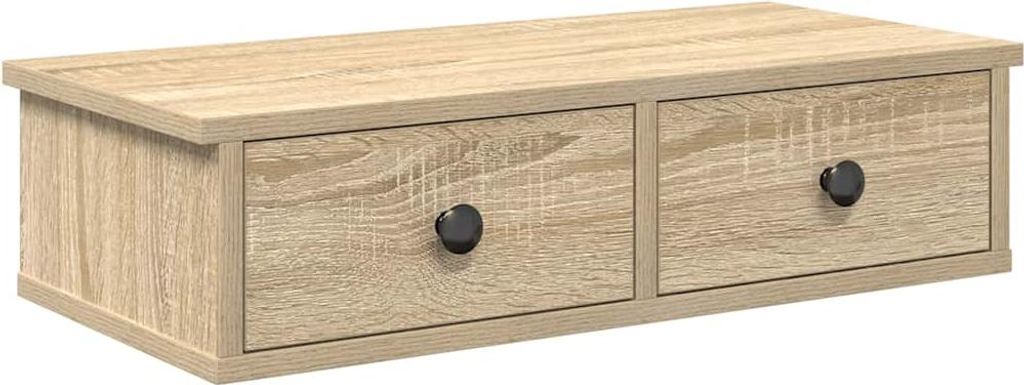 vidaXL Wandregal mit Schubladen Sonoma-Eiche 60x28x15 cm Holzwerkstoff