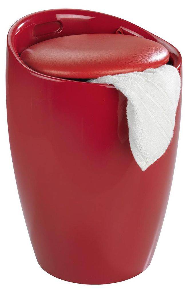 WENKO Bad Hocker Sitz 20 L Stauraum Wäsche Sammler Produktbild 