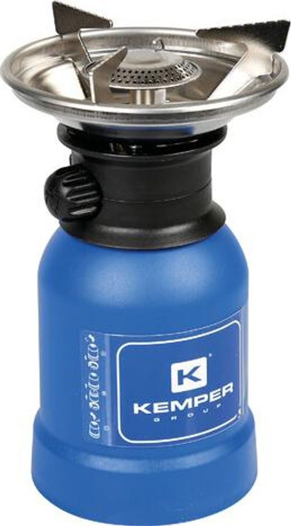 Kemper Gasherd mit Windschutz und Piezozündung 1200 Watt Blau