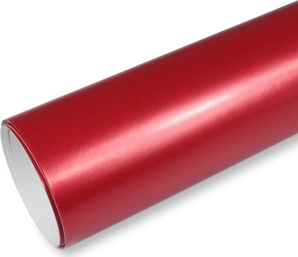 (14,8€/m²) Rapid Teck Premium Color Shift Chrom Satin Matt Rot Autofolie 152 cm Breite Laufmeterware selbstklebende Folie mit Luftkanälen Aut...