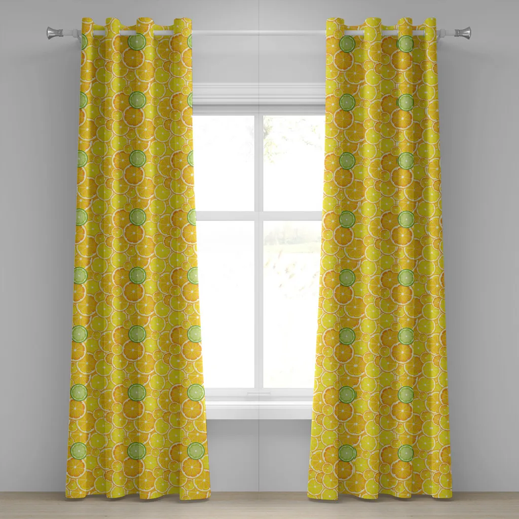 Recensione Tende Cucina Limoni ABAKUHAUS | 280x245 cm Giallo Verde