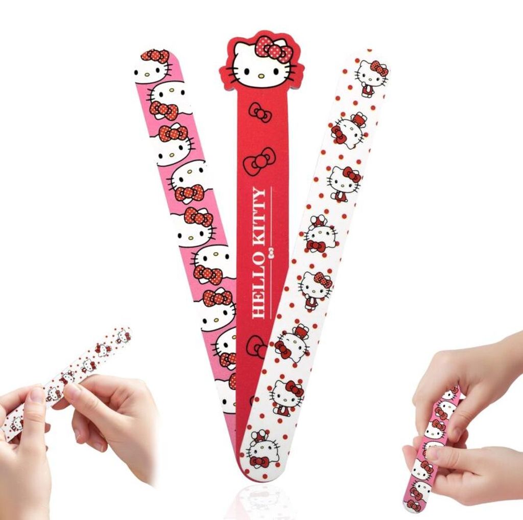 Hello Kitty Nagelfeile 3er Set – Nagelfeilen für Kinder & Erwachsene - Hello Kitty