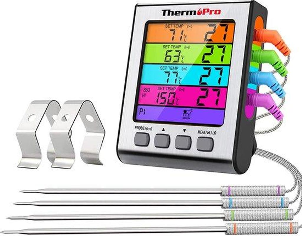 Premium Grill-Thermometer aus Metall