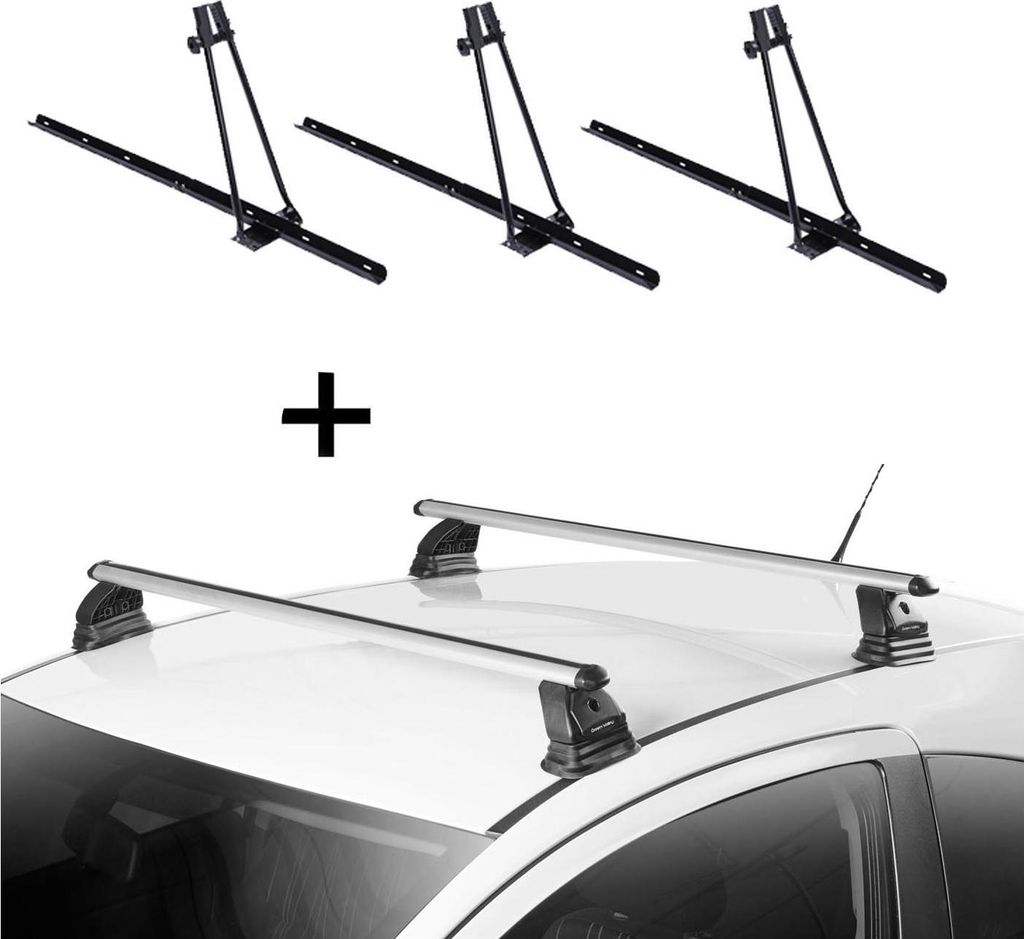 3x Fahrradträger ORION + Dachträger VDP EVO ALU kompatibel mit für Peugeot 4008 5 Türer 2012-2017